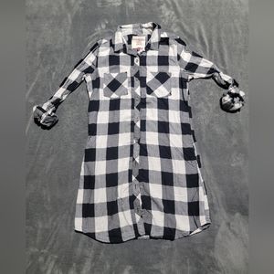Plaid button down dress